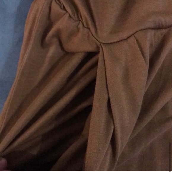 Wilfred Wrap Dress Short Sleeve Brown Size Medium - Picture 9 of 12